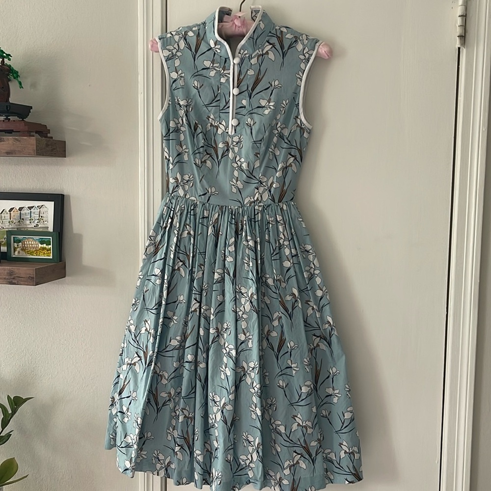 Hearts and Found Custom vintage style floral dress Asian-inspired